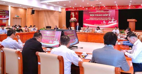 Hội thảo góp ý chính sách Luật Nhà ở (sửa đổi) và Luật Kinh doanh bất động sản (sửa đổi). Ảnh: BXD