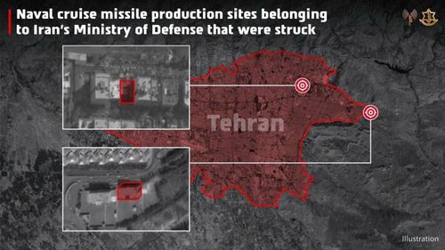 Lực lượng Phòng vệ Israel (IDF) tuyên bố phá hủy cơ sở sản xuất tên lửa của Iran. Ảnh: IDF.