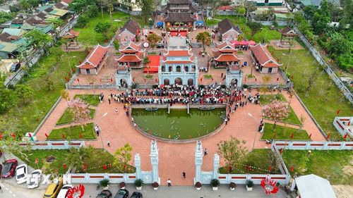 Văn Miếu Hà Tĩnh được xây dựng từ năm Minh Mệnh thứ 14 (1833) ở làng Hoàn, xã Đông Lỗ (nay là tổ dân phố Vĩnh Hòa, phường Thành Sen) trên khuôn viên rộng 5.000m2. (Ảnh: Hữu Quyết/TTXVN)