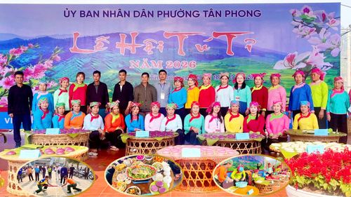 Nhiều hoạt động văn hóa, ẩm thực tại Lễ hội Tú Tỉ của dân tộc Giáy ở phường Tân Phong.
