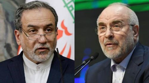 Ngoại trưởng Iran Abbas Araghchi và Chủ tịch Quốc hội Mohammad Bagher Ghalibaf. (Ảnh: News18)