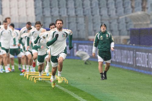 Các cầu thủ Italia tập ở Bergamo. Ảnh: Azzurri