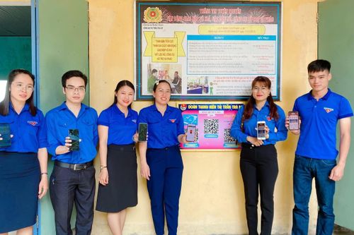 Mô hình mã QR do tuổi trẻ Trà My thực hiện, góp phần quảng bá du lịch địa phương.