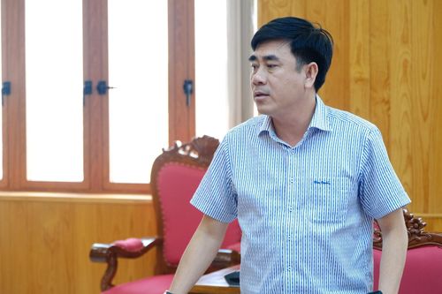 Đại diện lãnh đạo Sở Nông nghiệp và Môi trường phát biểu tại buổi làm việc