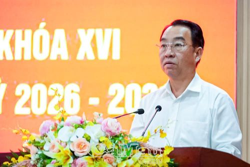 Đồng chí Lữ Quang Ngời, Phó Bí thư Tỉnh ủy, Chủ tịch UBND tỉnh, phát biểu tại hội nghị.