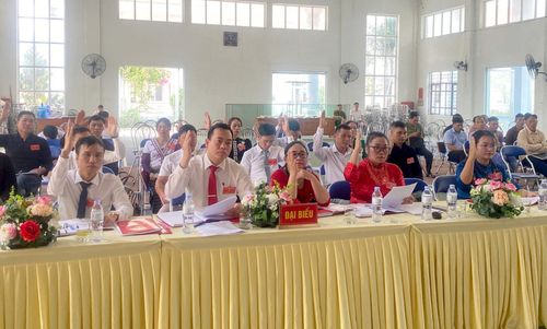 Đại biểu biểu quyết thông qua nghị quyết trình tại kỳ họp. 