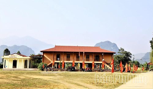 Nhà văn hóa xã Hợp Kim được xây dựng đáp ứng nhu cầu sinh hoạt cộng đồng của người dân trên địa bàn.