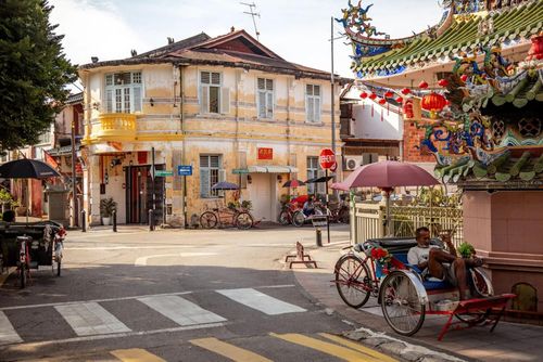 Góc đường phố yên bình - "nơi thời gian dừng lại" ở George Town. Ảnh: Anoushkaprobyn.com