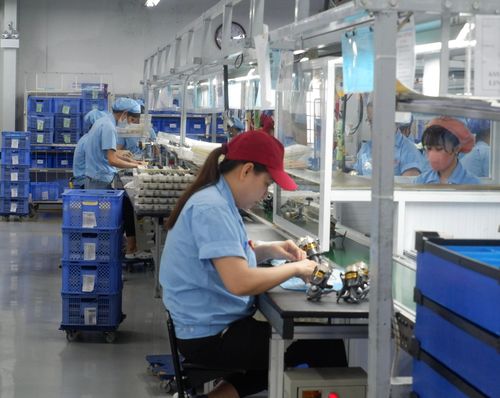 Sản xuất tại Công ty TNHH Daiwa Việt Nam (Khu công nghiệp Hòa Khánh). Ảnh: MAI QUẾ