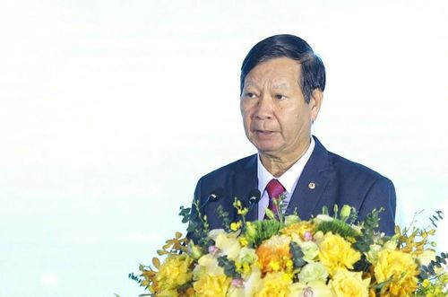 Ông Lê Khắc Hiệp, Phó Chủ tịch Tập đoàn Vingroup phát biểu tại hội nghị. Ảnh: Báo Thanh Hóa.