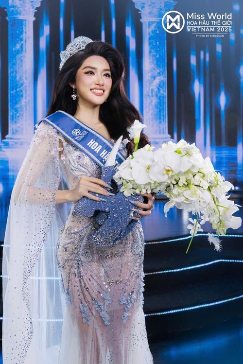 Phương Oanh nhận được nhiều sự ủng hộ khi đăng quang tại Miss World Vietnam 2025. Ảnh: Miss World Vietnam