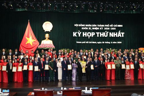 HĐND TP.HCM khóa XI, nhiệm kỳ 2026 - 2031 đã chính thức khai mạc kỳ họp thứ nhất. Ảnh: Hoàng Triều