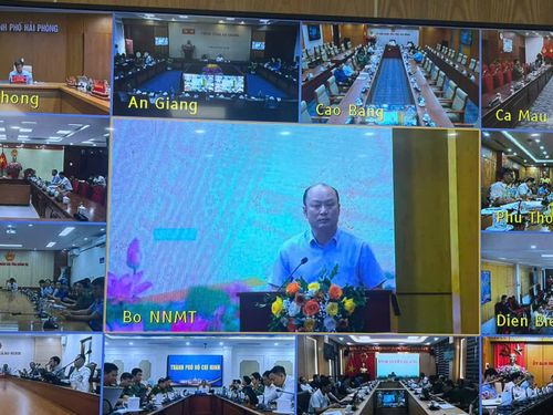 Phó Chủ tịch UBND tỉnh Cao Văn Cường phát biểu tham luận tại điểm cầu Trung ương.