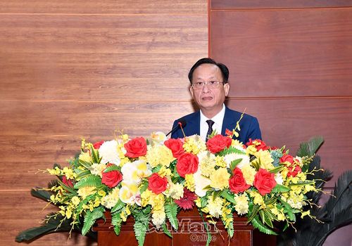 Đồng chí Phạm Văn Thiều, Phó Bí thư Tỉnh ủy, Chủ tịch HĐND tỉnh khóa XI, nêu quyết tâm