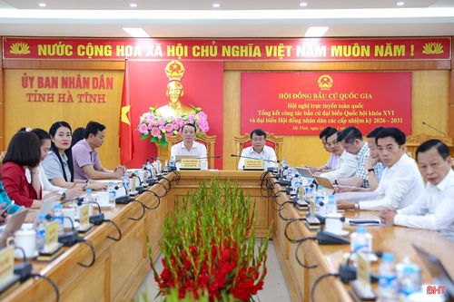 Các đại biểu tham dự tại điểm cầu Hà Tĩnh.
