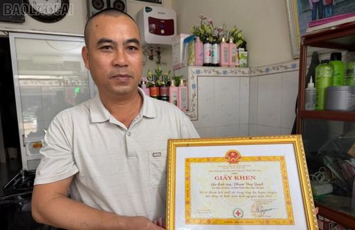 Anh Phạm Duy Quyết - gương mặt tiêu biểu trong phong trào hiến máu nhân đạo của huyện Trấn Yên (cũ).