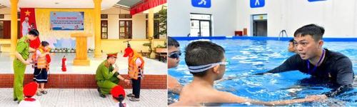 Trang bị kỹ năng bơi lội, ứng phó khi sự cố xảy ra cho các em học sinh trên địa bàn Hà Tĩnh. 