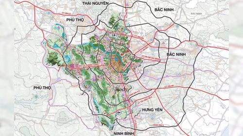 Định hướng liên kết vùng giao thông đường bộ của Hà Nội. (Ảnh: Viện Quy hoạch xây dựng Hà Nội)