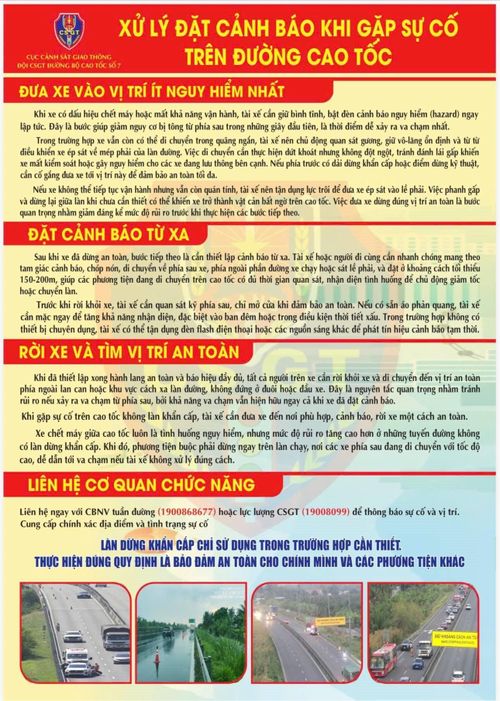 Cục CSGT nhấn mạnh, chỉ một vài thao tác đúng cách có thể giúp bảo vệ tính mạng cho chính người điều khiển và những người xung quanh.