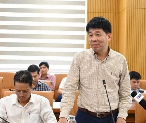 Phó Cục trưởng Cục Quản lý đất đai Mai Văn Phấn thông tin tại cuộc họp báo.