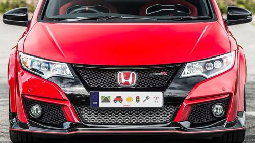Biển số sử dụng emoji thay cho kí tự latinh mà Honda "sáng chế" ra. Ảnh: Honda Anh.