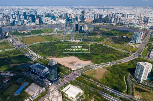  Khu vực quy hoạch Trung tâm Chính trị - Hành chính mới rộng hơn 33 ha, nằm trong vùng lõi Khu đô thị mới Thủ Thiêm. Ảnh: Quỳnh Danh. 