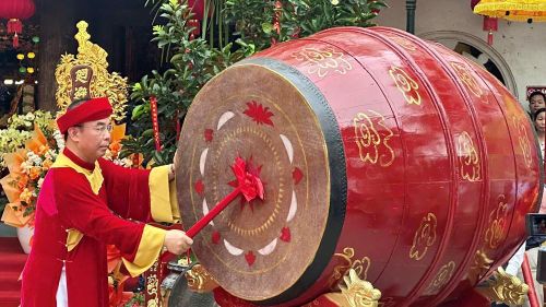 Đánh trống khai mạc Lễ hội Tây Thiên Xuân Bính Ngọ 2026