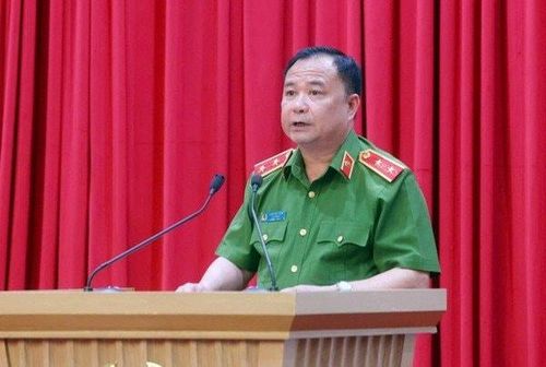 Trung tướng Trần Văn Thiện, Cục trưởng Cục Cảnh sát Quản lý tạm giữ, tạm giam và thi hành án hình sự tại cộng đồng điều hành tham luận