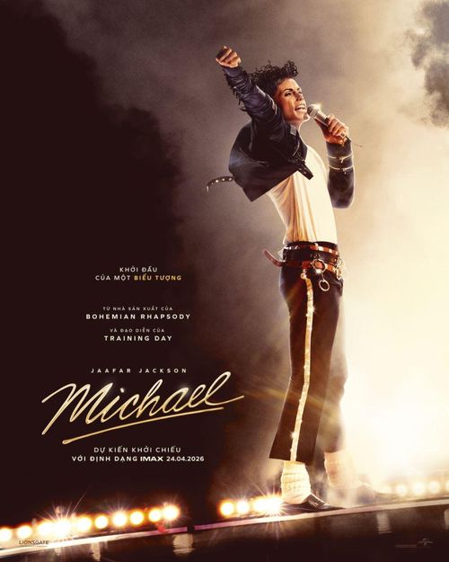 Phim tiểu sử “Michael” tái hiện cuộc đời của Michael Jackson. Ảnh Poster