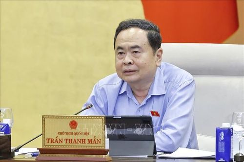 Chủ tịch Quốc hội Trần Thanh Mẫn phát biểu. Ảnh: Doãn Tấn/TTXVN