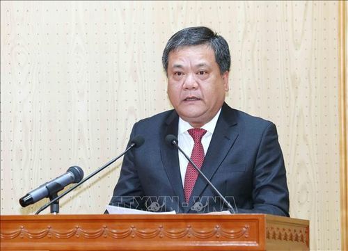 Đồng chí Trần Phong, Ủy viên Trung ương Đảng, Bí thư Tỉnh ủy Khánh Hòa phát biểu nhận nhiệm vụ. Ảnh: Phương Hoa/TTXVN