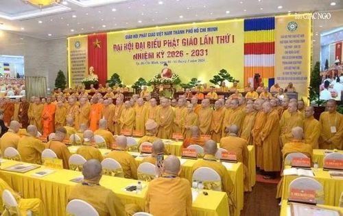 Ban Trị sự Phật giáo Thành phố Hồ Chí Minh nhiệm kỳ 2026-2031 ra mắt Đại hội. (Nguồn: Báo Giác ngộ)