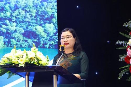 Bà Nguyễn Thị Nguyệt, Phó Chủ tịch UBND tỉnh Hà Tĩnh phát biểu tại Hội nghị.