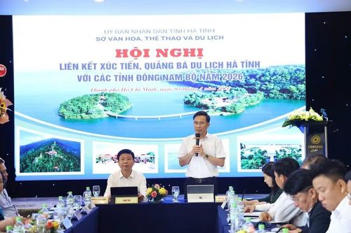 Lãnh đạo Sở Văn hóa Thể thao và Du lịch Hà Tĩnh phát biểu tại Hội nghị.