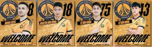 Bốn trong số các tân binh đã được đội bóng xứ Thanh bổ sung. (Ảnh: CLB Đông Á Thanh Hóa)