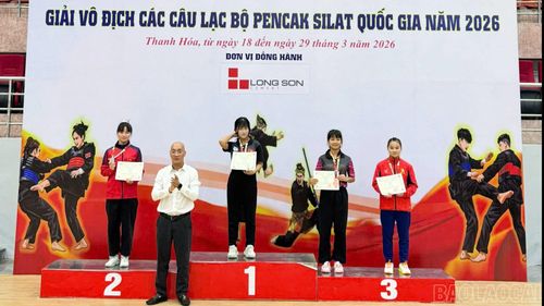 Vận động viên Chảo Mùi Mấy - Đội tuyển Pencak Silat Lào Cai giành Huy chương Bạc tại giải Vô địch các Câu lạc bộ Pencak Silat quốc gia năm 2026.