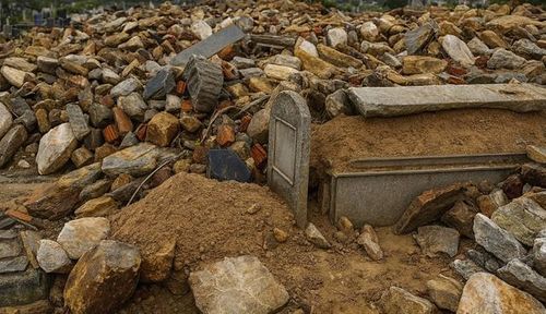 Nhiều ngôi mộ không được quây gọn trong một quần thể riêng, khi bên cạnh có người an táng, cải táng thì rất có khả năng bị những thứ vứt bỏ đi trong quá trình đó như gỗ quan tài hay gạch đá, bùn đất đè lên.