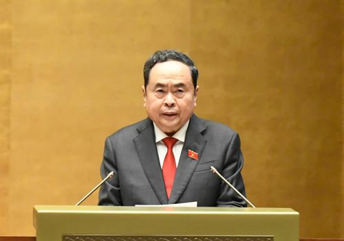 Ông Trần Thanh Mẫn, Chủ tịch Quốc hội khóa XV, phát biểu khai mạc kỳ họp thứ nhất Quốc hội khóa XVI. Ảnh: Quốc hội.