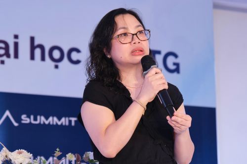  Bà Lê Diệu Linh thông tin tại sự kiện. Ảnh: Ngọc Bích.