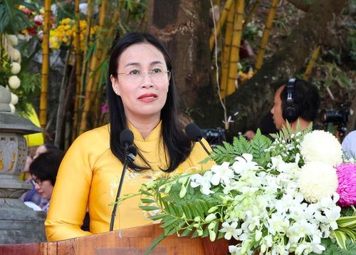 Phó Chủ tịch UBND TP. Đà Nẵng Nguyễn Thị Anh Thi phát biểu tại buổi lễ