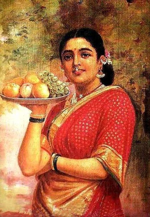 Tác phẩm "Người phụ nữ Maharashtra" của danh họa Raja Ravi Varma