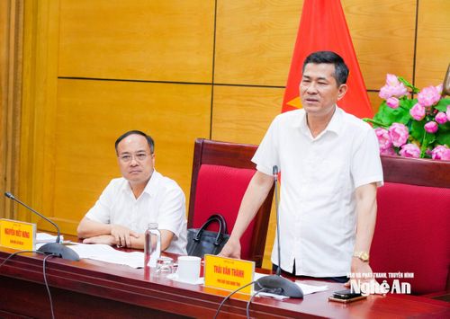 Phó Chủ tịch UBND tỉnh Thái Văn Thành kết luận cuộc họp. Ảnh: TL