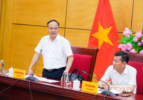 Giám đốc Sở Nội vụ Nguyễn Viết Hưng phát biểu tại cuộc họp. Ảnh: TL