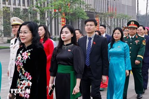 Đại biểu Quốc hội dự khai mạc Kỳ họp thứ nhất, Quốc hội khóa XVI. (Ảnh: Doãn Tấn/TTXVN)