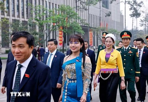 Đại biểu Quốc hội dự khai mạc Kỳ họp thứ nhất, Quốc hội khóa XVI. (Ảnh: Doãn Tấn/TTXVN)