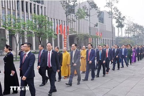 Đại biểu Quốc hội dự khai mạc Kỳ họp thứ nhất, Quốc hội khóa XVI. (Ảnh: Doãn Tấn/TTXVN)