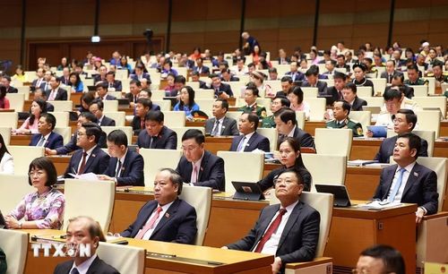Các đại biểu tham dự phiên khai mạc Kỳ họp thứ Nhất, Quốc hội khóa XVI. (Ảnh: Dương Giang/TTXVN)