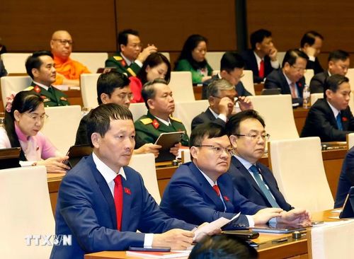 Các đại biểu tham dự phiên khai mạc Kỳ họp thứ nhất, Quốc hội khóa XVI. (Ảnh: Thống Nhất/TTXVN)