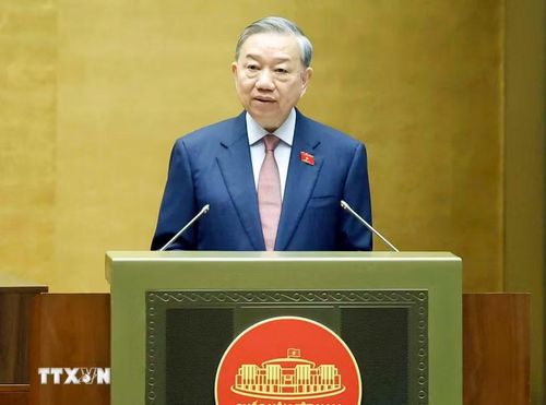 Tổng Bí thư Tô Lâm phát biểu tại phiên khai mạc Kỳ họp thứ Nhất, Quốc hội khóa XVI. (Ảnh: Thống Nhất/TTXVN)