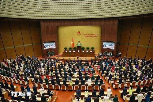 Phiên khai mạc Kỳ họp thứ Nhất, Quốc hội khóa XVI. (Ảnh: Dương Giang/TTXVN)